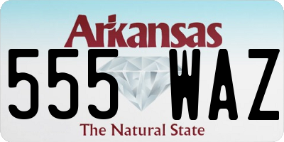 AR license plate 555WAZ