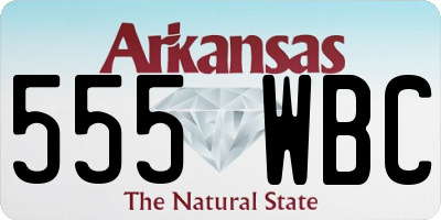 AR license plate 555WBC