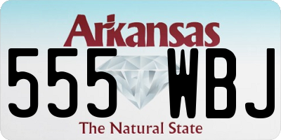 AR license plate 555WBJ