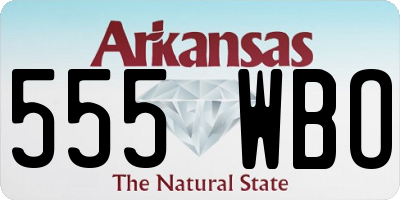 AR license plate 555WBO