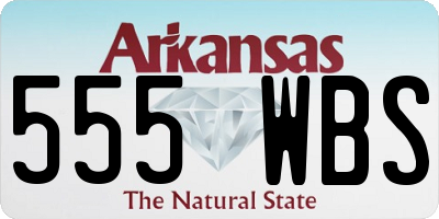 AR license plate 555WBS