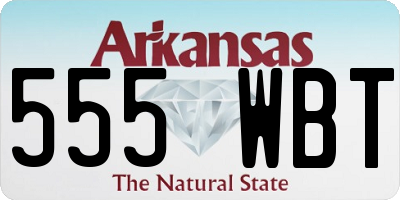 AR license plate 555WBT