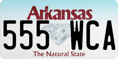 AR license plate 555WCA