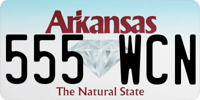 AR license plate 555WCN