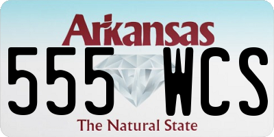 AR license plate 555WCS
