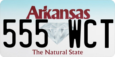 AR license plate 555WCT