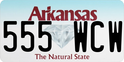 AR license plate 555WCW
