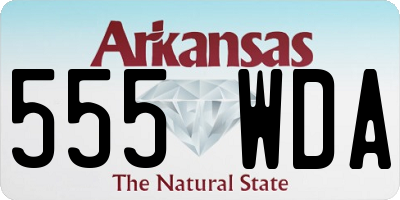 AR license plate 555WDA
