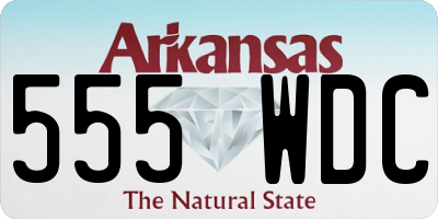 AR license plate 555WDC