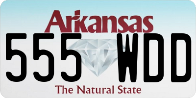AR license plate 555WDD