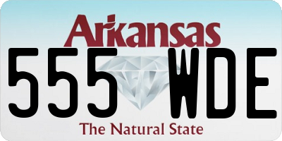AR license plate 555WDE