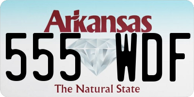 AR license plate 555WDF