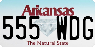 AR license plate 555WDG