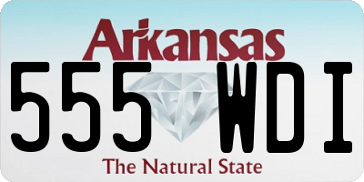 AR license plate 555WDI