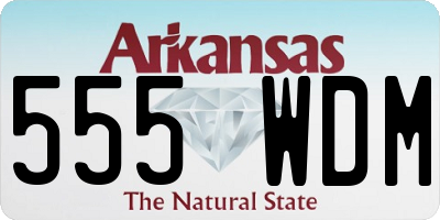 AR license plate 555WDM
