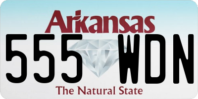 AR license plate 555WDN
