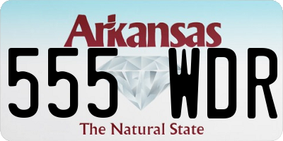 AR license plate 555WDR