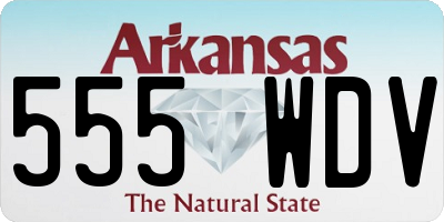 AR license plate 555WDV