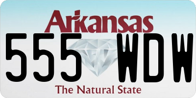 AR license plate 555WDW