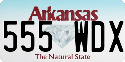 AR license plate 555WDX