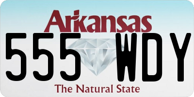AR license plate 555WDY
