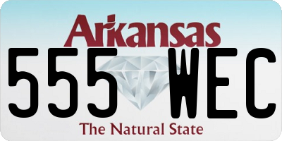 AR license plate 555WEC