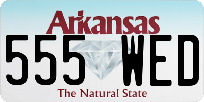 AR license plate 555WED