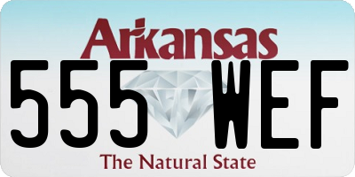 AR license plate 555WEF
