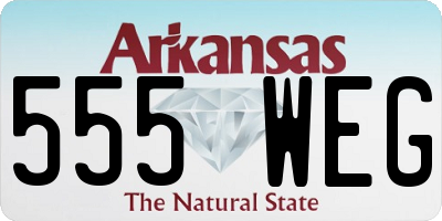 AR license plate 555WEG