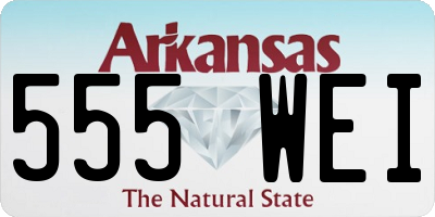 AR license plate 555WEI