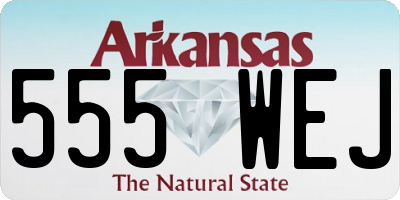 AR license plate 555WEJ