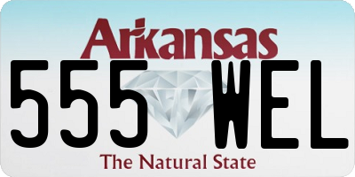 AR license plate 555WEL