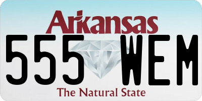AR license plate 555WEM