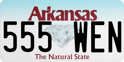 AR license plate 555WEN