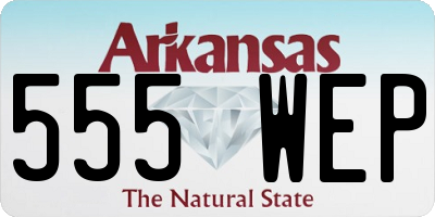 AR license plate 555WEP