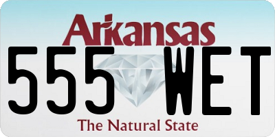 AR license plate 555WET