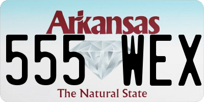AR license plate 555WEX