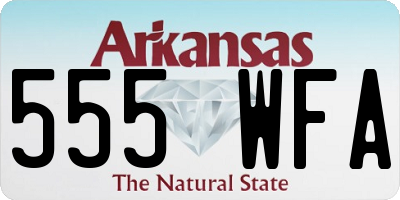AR license plate 555WFA