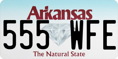 AR license plate 555WFE