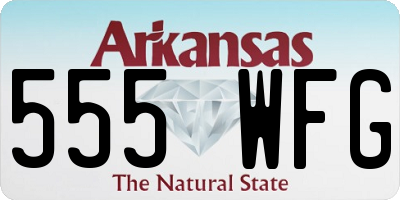 AR license plate 555WFG
