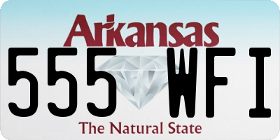 AR license plate 555WFI