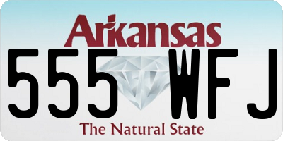 AR license plate 555WFJ