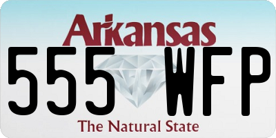 AR license plate 555WFP