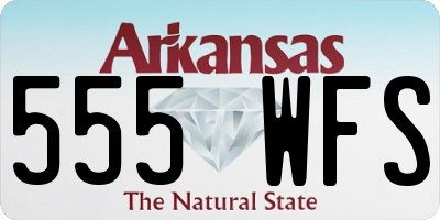 AR license plate 555WFS