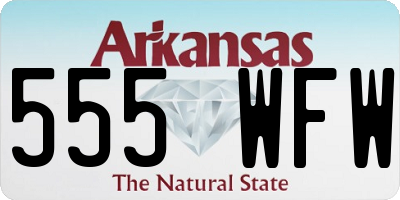 AR license plate 555WFW