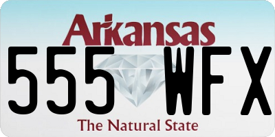 AR license plate 555WFX