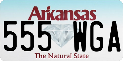 AR license plate 555WGA