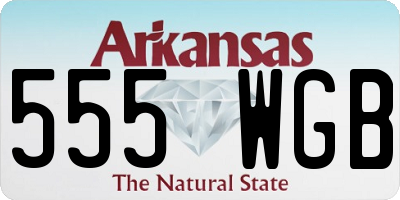 AR license plate 555WGB