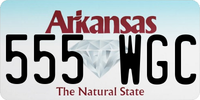 AR license plate 555WGC