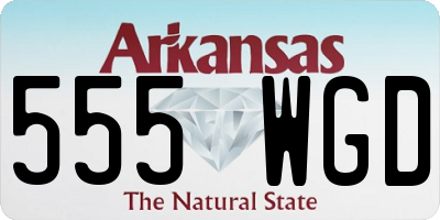 AR license plate 555WGD